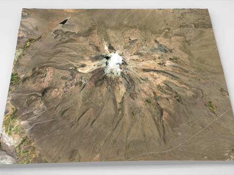 Stratovolcano Sajama Bolivia Modelo 3D