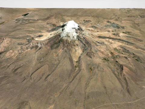 Stratovolcano Sajama Bolivia 3D Model