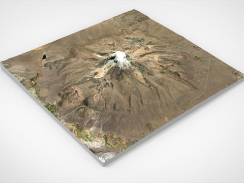 Stratovolcano Sajama Bolivia Modelo 3D