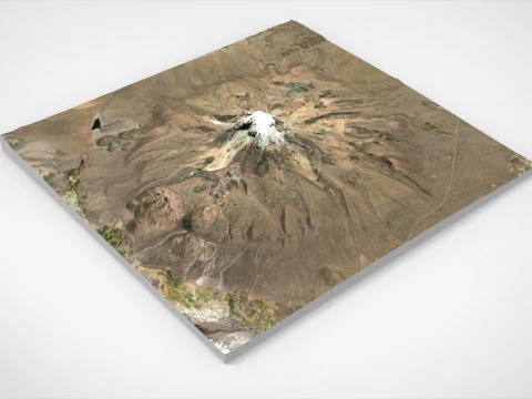 Stratovolcano Sajama Bolivia 3D Model