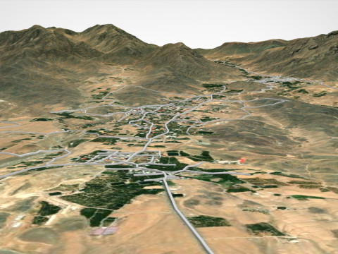 Village Fordo Iran Modelo 3D
