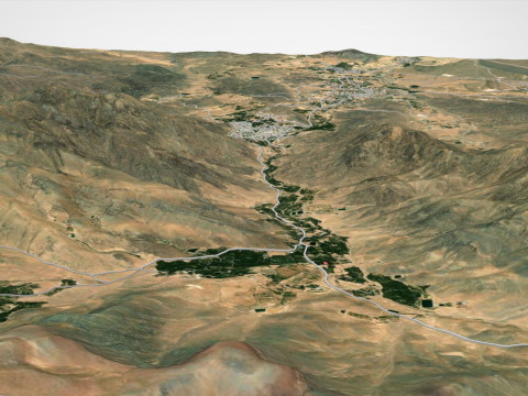 Village Fordo Iran Modelo 3D