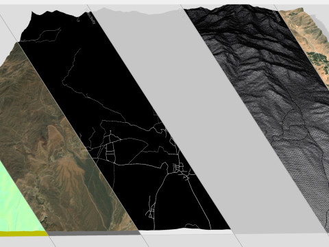 Village Fordo Iran Modelo 3D