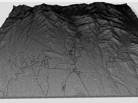 Village Fordo Iran Modelo 3D