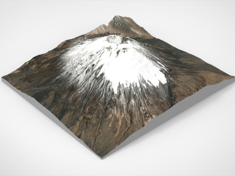 Mountain landscape Volcano Parinacota Bolivia and Chile 3D 模型