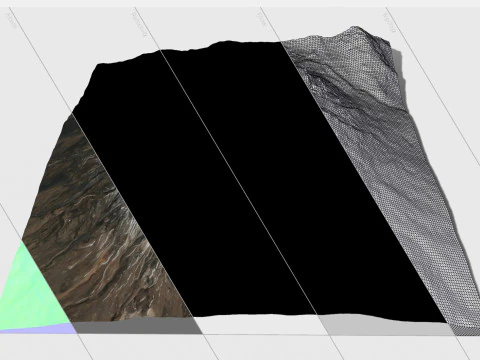 Mountain landscape Volcano Parinacota Bolivia and Chile 3D Model