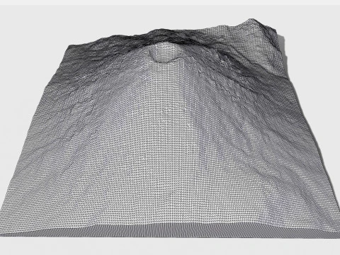 Mountain landscape Volcano Parinacota Bolivia and Chile 3D Model