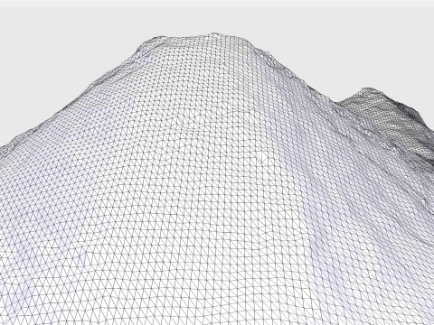 Mountain landscape Volcano Parinacota Bolivia and Chile 3D 模型
