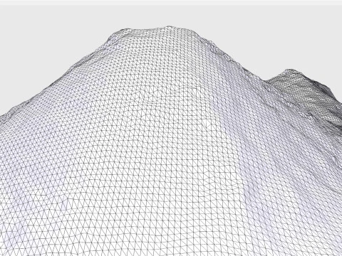 Mountain landscape Volcano Parinacota Bolivia and Chile 3D Model