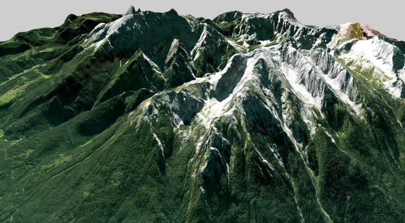 Mountain landscape Watzmann Germany 3D Модель .c4d .max .obj .3ds .fbx .stl .blend