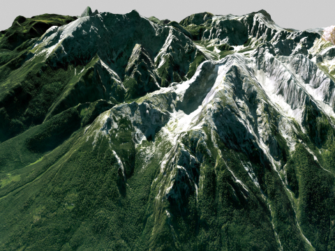 Mountain landscape Watzmann Germany 3D 模型