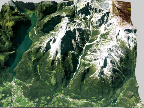 Mountain landscape Watzmann Germany 3D Модель