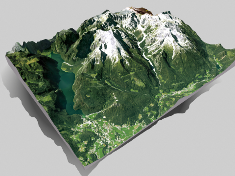 Mountain landscape Watzmann Germany 3D Модель