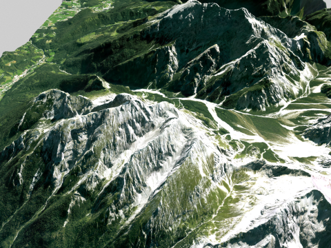 Mountain landscape Watzmann Germany 3D Модель