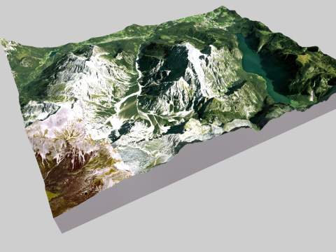 Mountain landscape Watzmann Germany 3D Модель