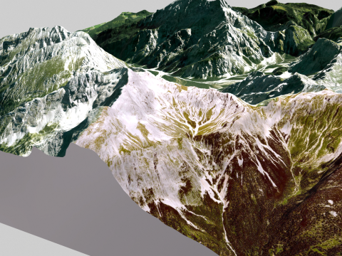 Mountain landscape Watzmann Germany 3D Модель