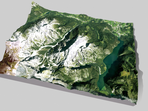 Mountain landscape Watzmann Germany 3D Модель