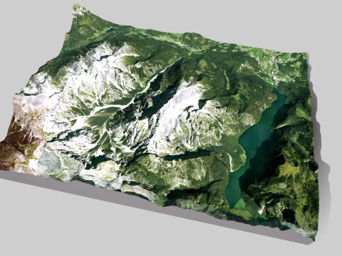 Mountain landscape Watzmann Germany 3D Model
