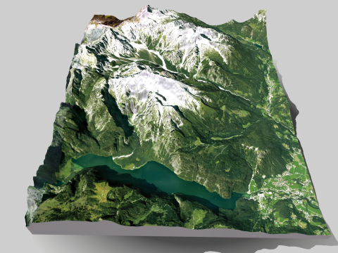 Mountain landscape Watzmann Germany 3D Модель