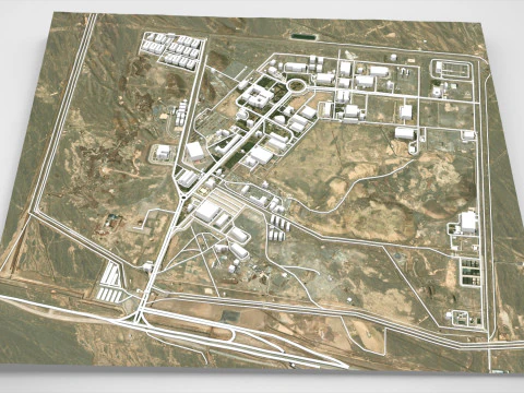 Elektrownia jądrowa w Natanz w Iranie Model 3D