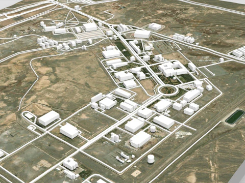 The Natanz Nuclear Facility Iran 3D Model