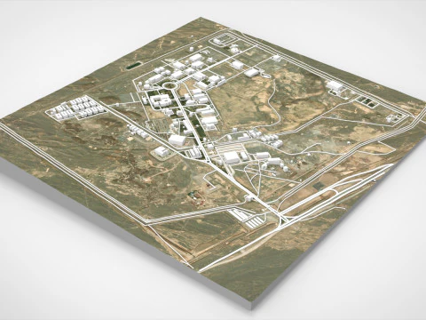 The Natanz Nuclear Facility Iran 3D Model