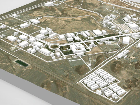 The Natanz Nuclear Facility Iran 3D Model