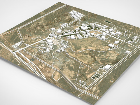 The Natanz Nuclear Facility Iran 3D Модель