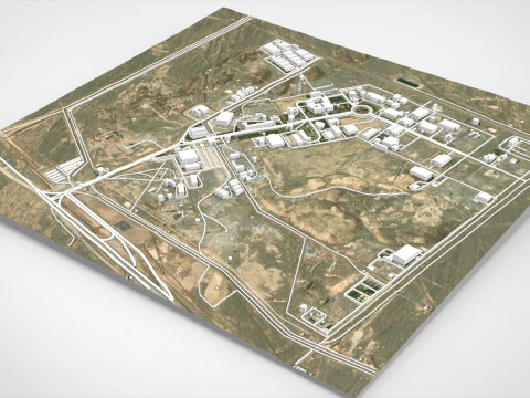The Natanz Nuclear Facility Iran 3D Model