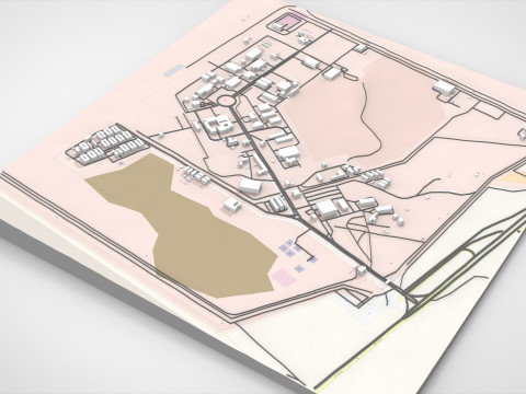 The Natanz Nuclear Facility Iran 3D Модель