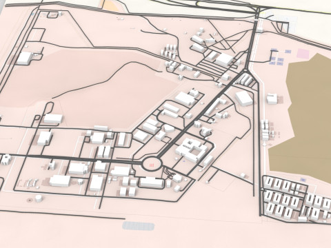 The Natanz Nuclear Facility Iran 3D Модель