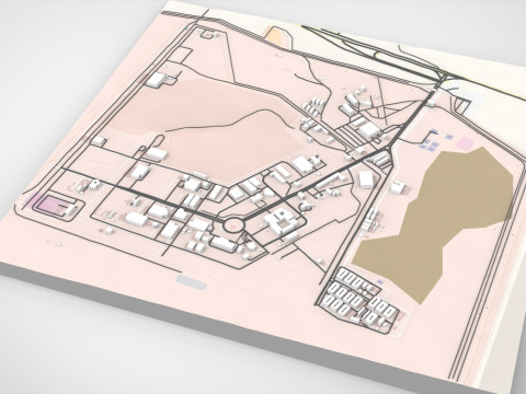 The Natanz Nuclear Facility Iran 3D Модель