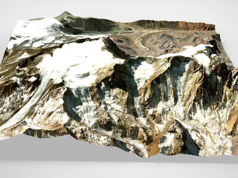 Mountain landscape Nevado Sin Nombre 5933m Metropolitana Chile 3D Model