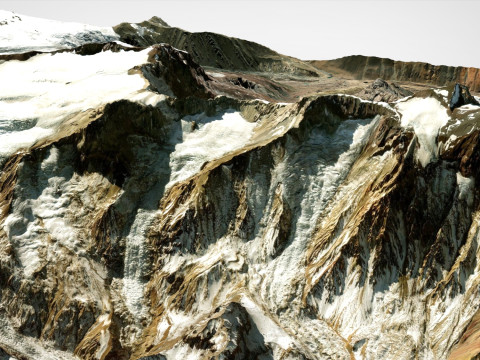 Mountain landscape Nevado Sin Nombre 5933m Metropolitana Chile 3D 模型