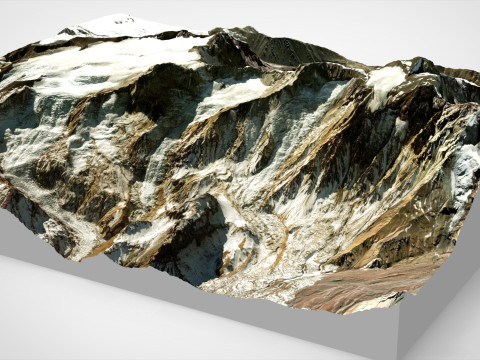 Mountain landscape Nevado Sin Nombre 5933m Metropolitana Chile 3D 模型