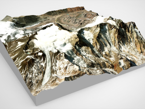 Mountain landscape Nevado Sin Nombre 5933m Metropolitana Chile 3D 模型
