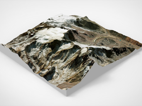 Mountain landscape Nevado Sin Nombre 5933m Metropolitana Chile 3D 模型