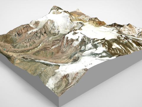Mountain landscape Nevado Sin Nombre 5933m Metropolitana Chile 3D 模型