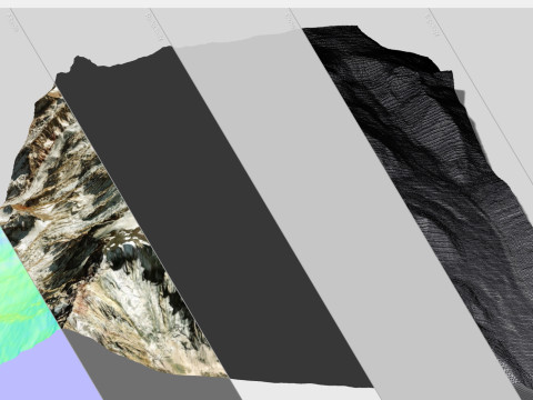 Mountain landscape Nevado Sin Nombre 5933m Metropolitana Chile 3D 模型