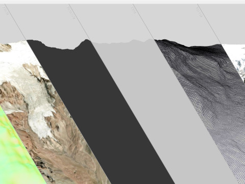 Mountain landscape Nevado Sin Nombre 5933m Metropolitana Chile 3D 模型