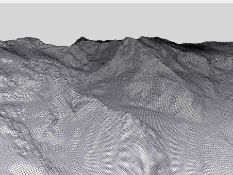 Mountain landscape Nevado Sin Nombre 5933m Metropolitana Chile 3D 模型