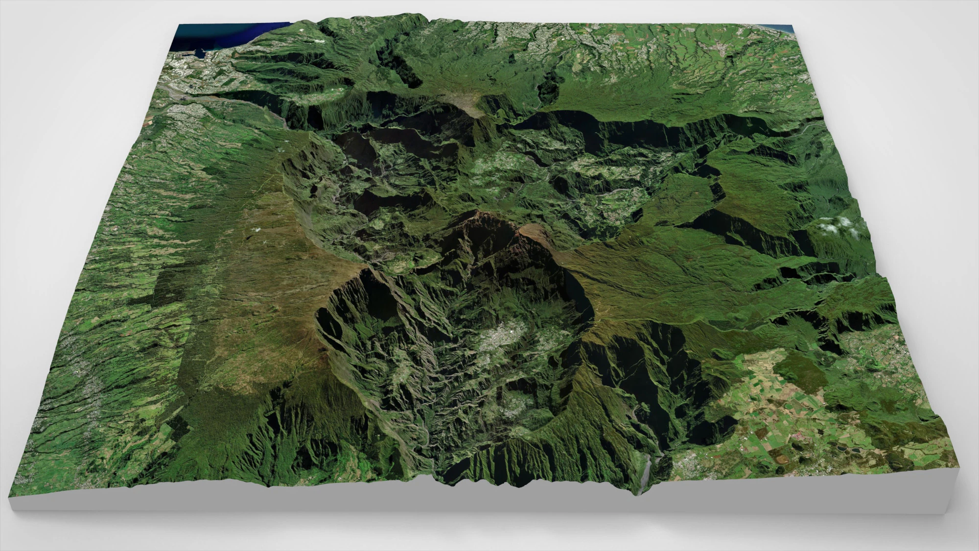 Volcano Piton des Neiges France 3D Model .c4d .max .obj .3ds .fbx .stl .blend 