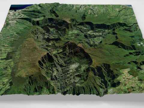 Volcano Piton des Neiges France 3D Model