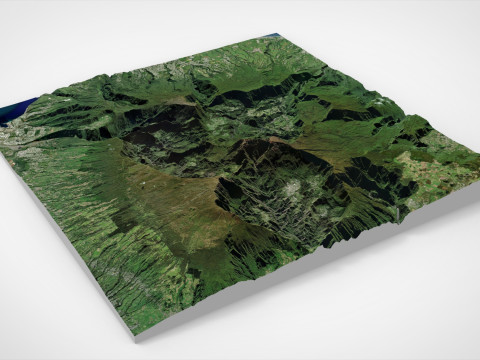 Volcano Piton des Neiges France Modello 3D