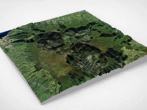 Volcano Piton des Neiges France 3D Model