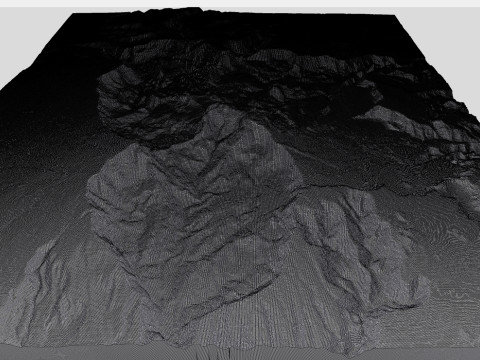 Volcano Piton des Neiges France Modello 3D