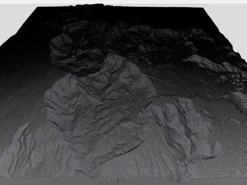 Volcano Piton des Neiges France 3D Model