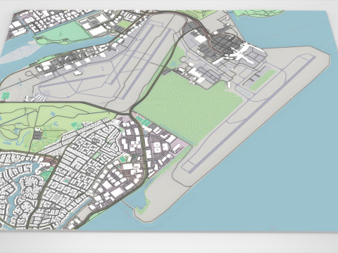 Oakland International Airport California United States Modelo 3D