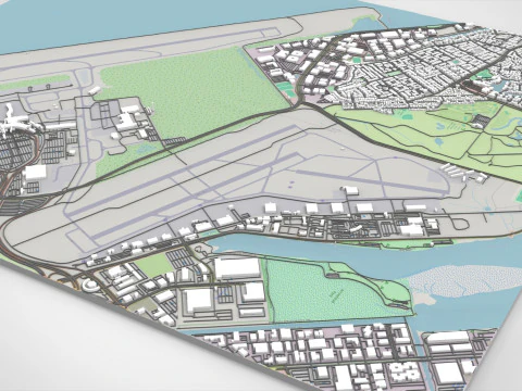 Oakland International Airport California United States 3D Model