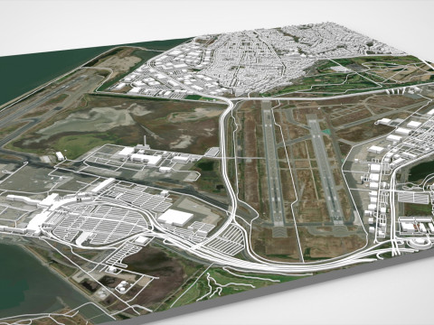 Oakland International Airport California United States 3D Model